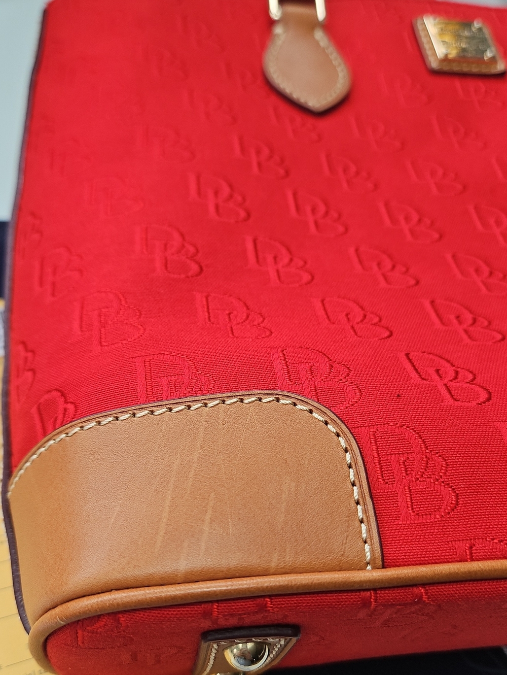 🌹 BIG WEEKEND SALE Dooney & Bourke Red Richmond Shopper Tote - Picture 16 of 16